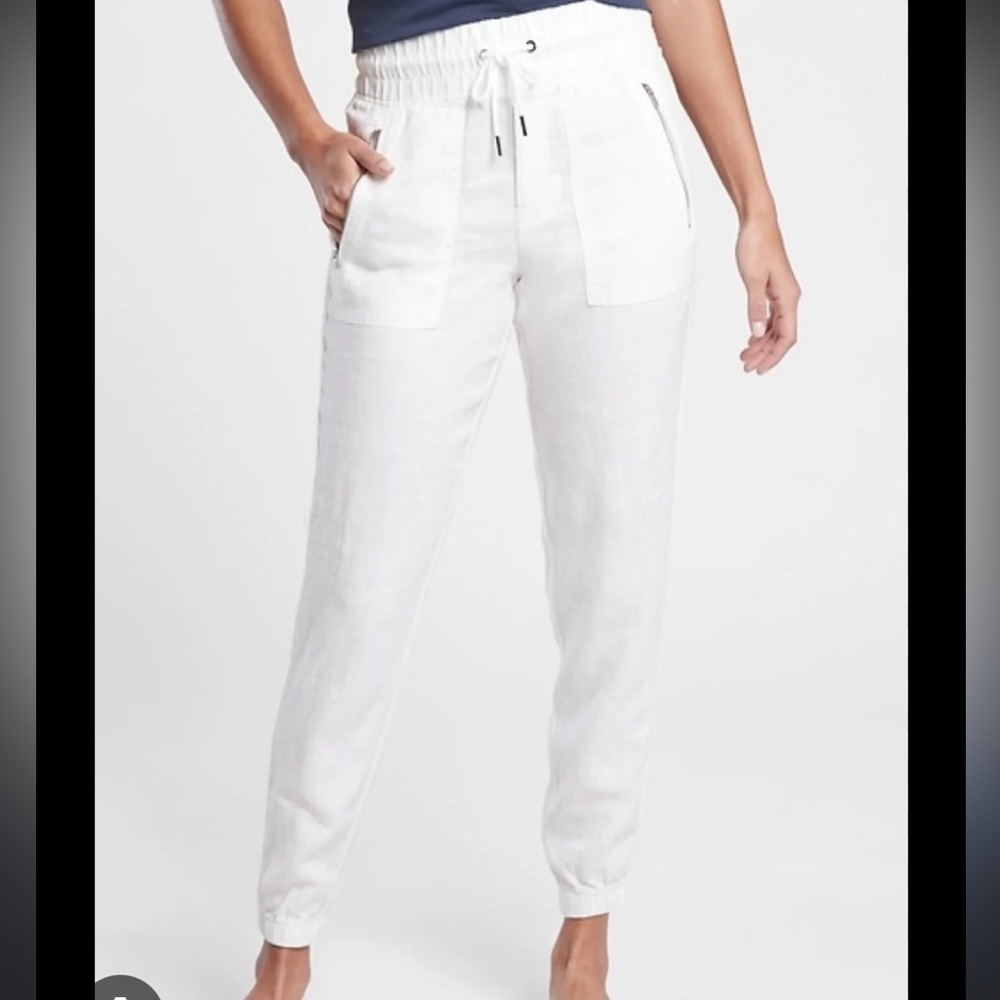 Athleta Cabo Linen Joggers, size 8